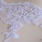 1 Yard 5" White Beaded Bridal Veil Lace Trim with Dangling Leaf Motif for Wedding Veils